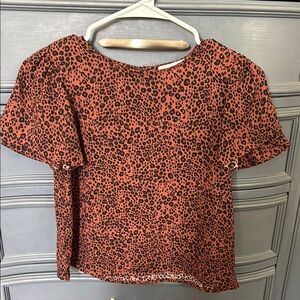 GB Girls Orange Short Sleeve Boxy Blouse